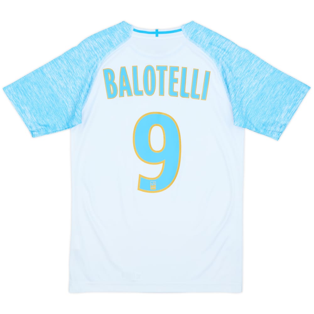 2018-19 Olympique Marseille Home Shirt Balotelli #9 - 8/10 - (XS)