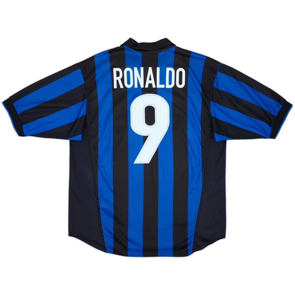 1998-99 Inter Milan Home Shirt Ronaldo #9 - 8/10 - (M)