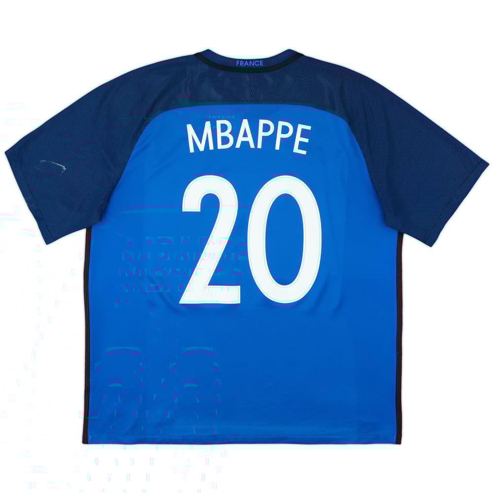 2016-17 France Home Shirt Mbappe #20 - 6/10 - (XXL)