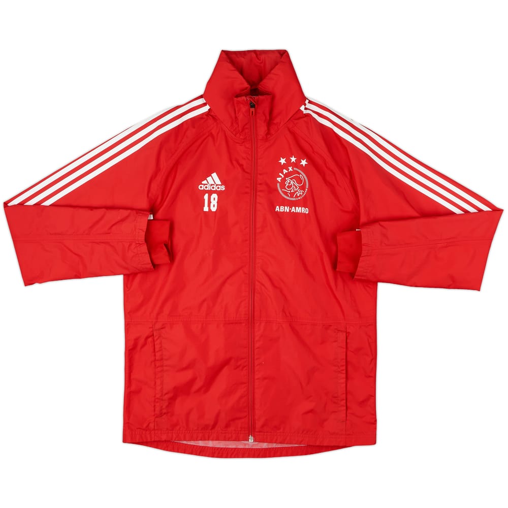 2021-22 Ajax adidas Youth Player Issue Hooded Rain Jacket #18 - 9/10 - (S)