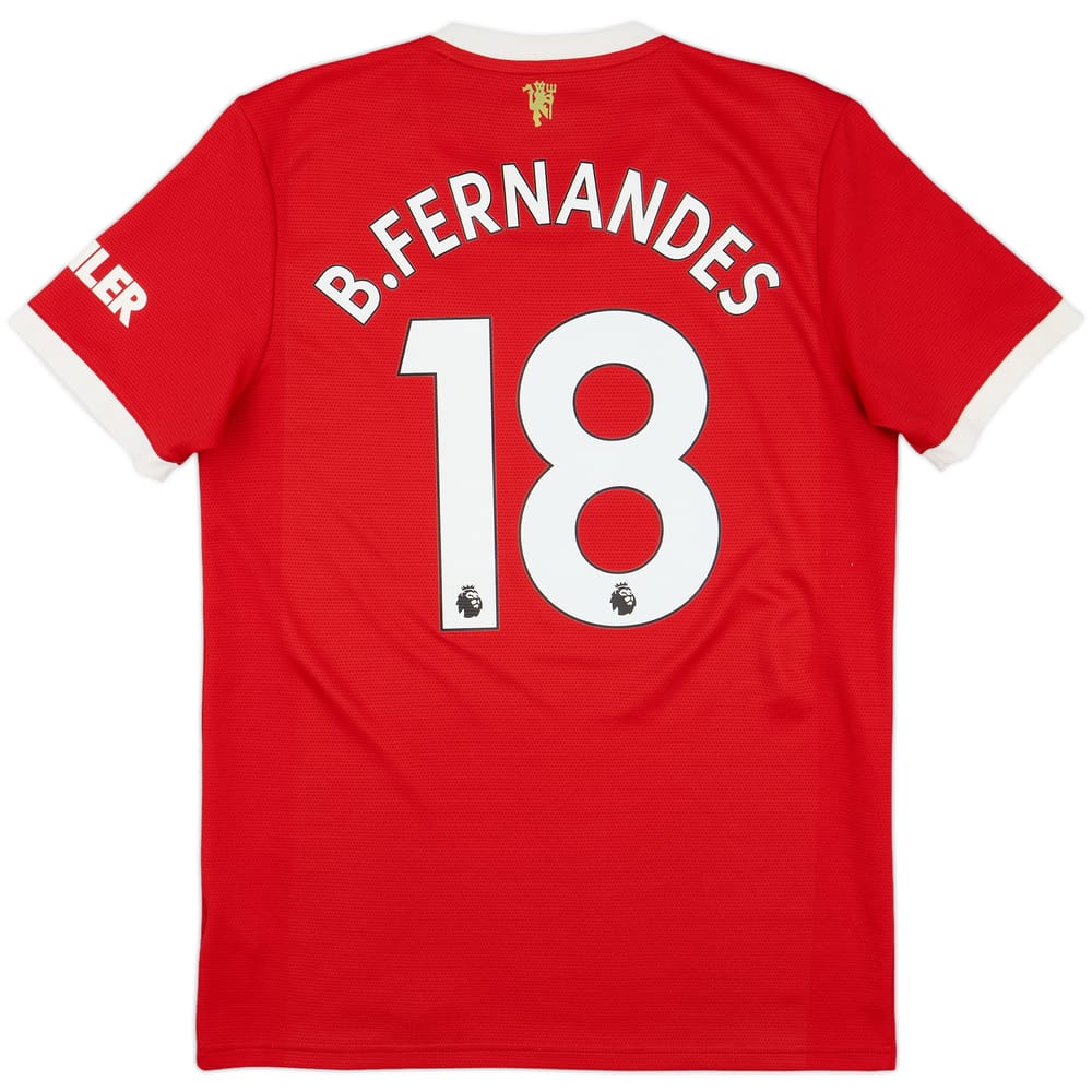 2021-22 Manchester United Home Shirt B.Fernandes #18 - 7/10 - (M)