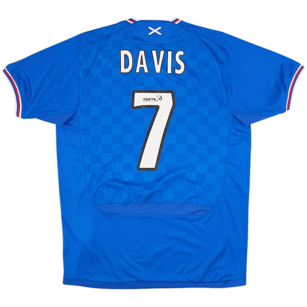 2009-10 Rangers Home Shirt Davis #7 - 7/10 - (L)