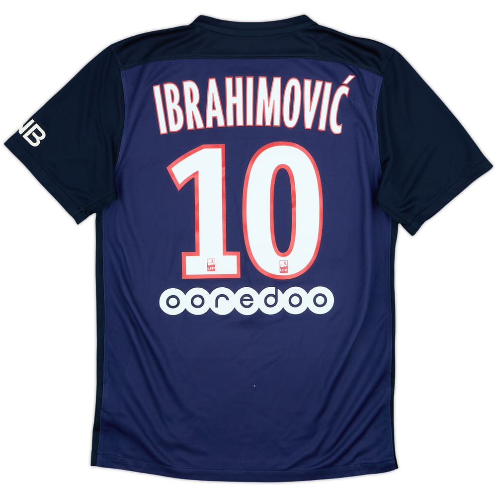 2015-16 Paris Saint-Germain Home Shirt Ibrahimovic #10 - 5/10 - (S)