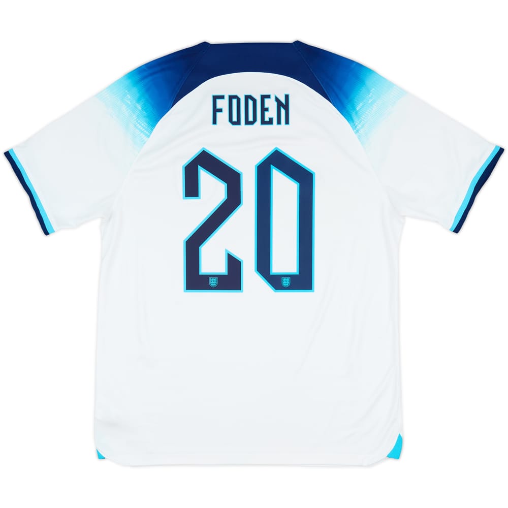 2022-23 England Home Shirt Foden #20 - 8/10 - (L)