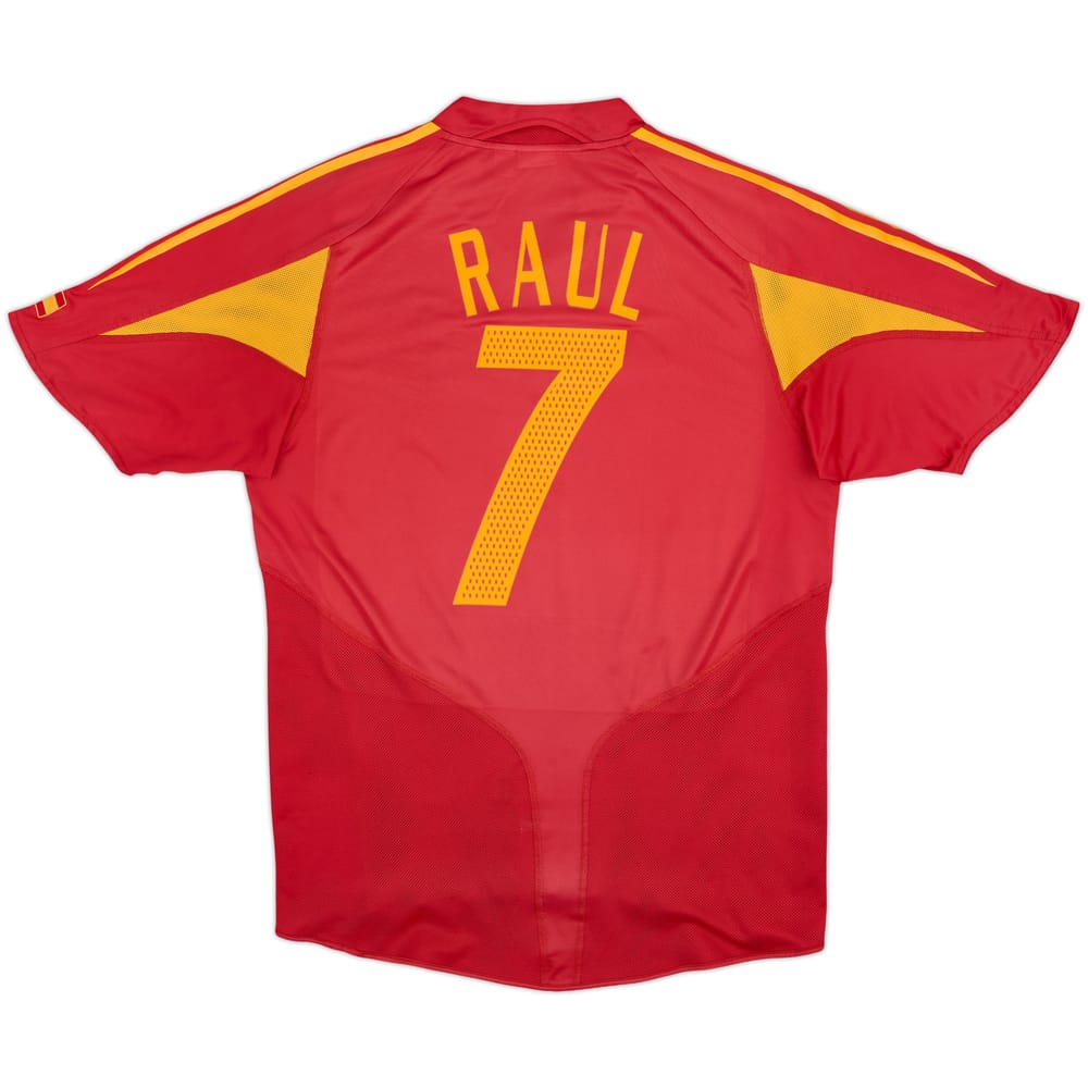 2004-06 Spain Home Shirt Raul #7 - 8/10 - (M)