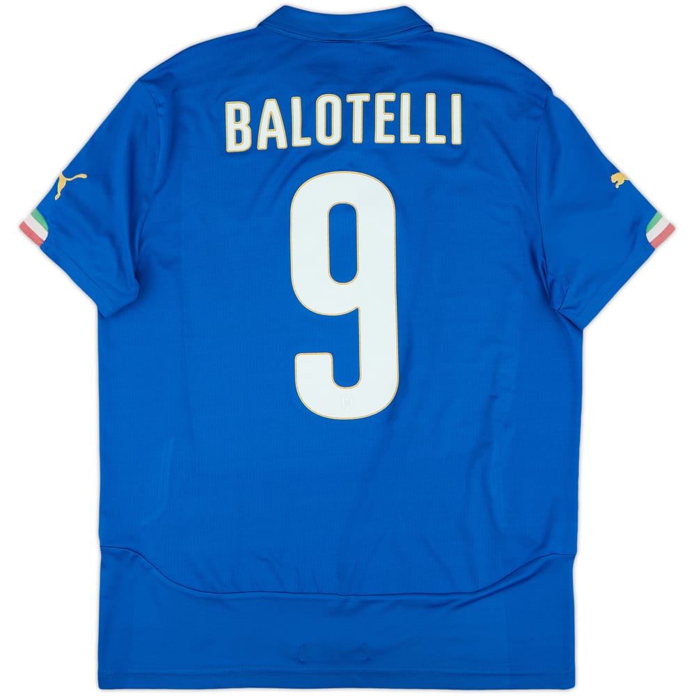 2014-15 Italy Home Shirt Balotelli #9 - 8/10 - (XS)