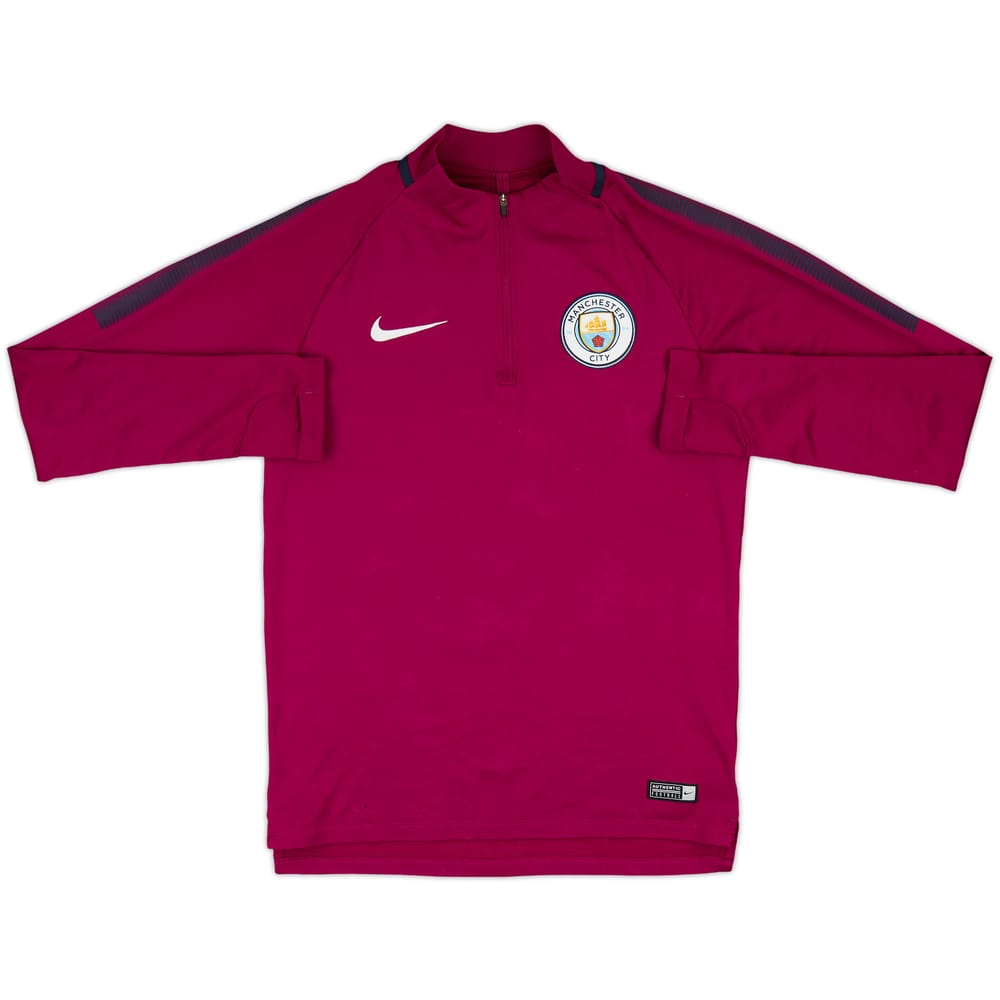 2017-18 Manchester City Nike 1/4 Zip Drill Top - 7/10 - (S)