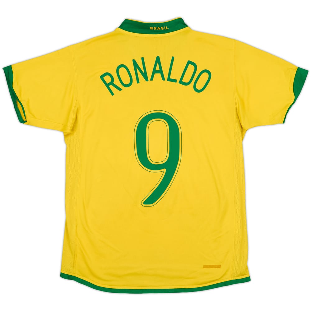 2006-08 Brazil Home Shirt Ronaldo #9 - 6/10 - (M)