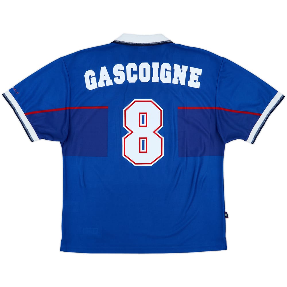 1997-99 Rangers Home Shirt Gascoigne #8 - 8/10 - (XL)