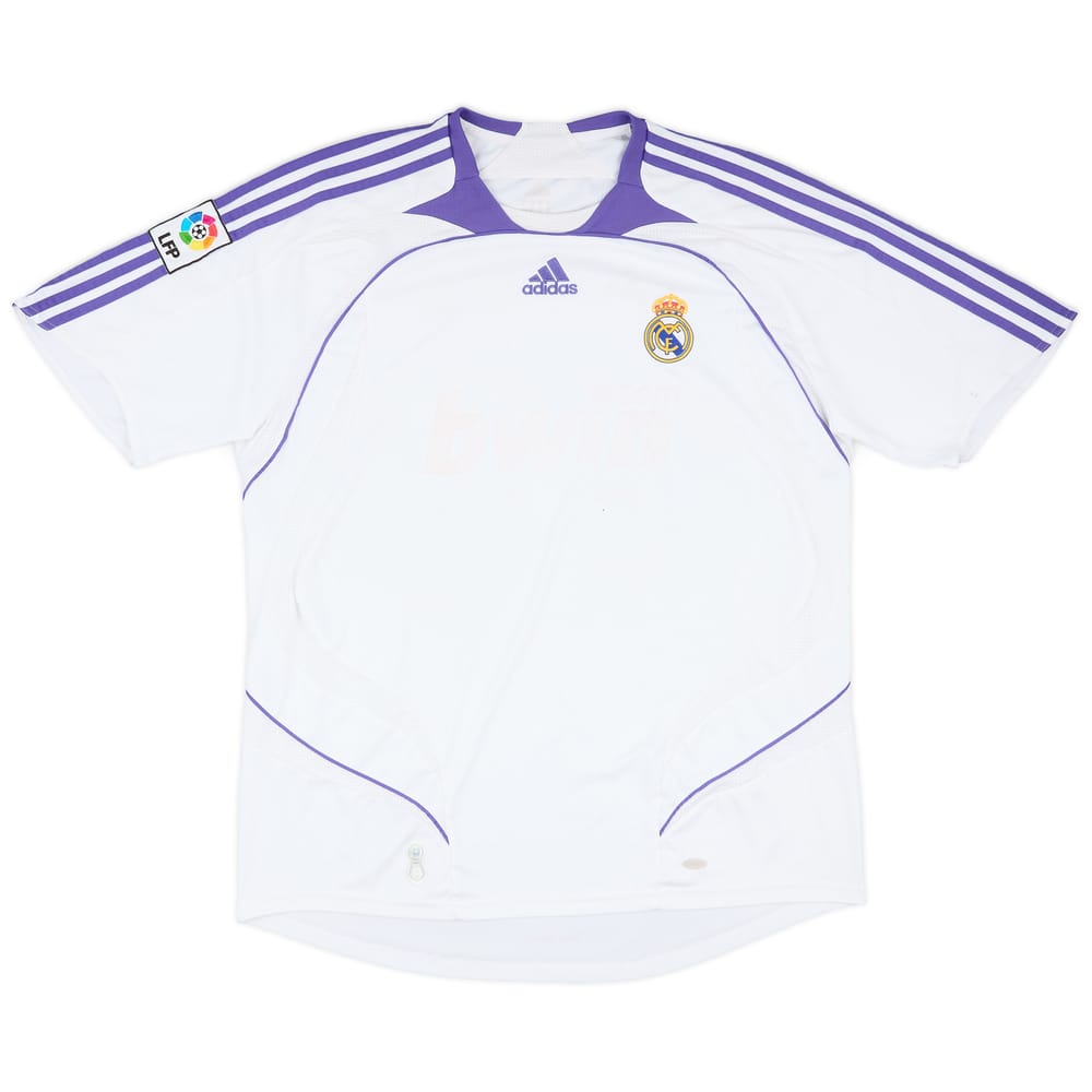 2007-08 Real Madrid Home Shirt - 4/10 - (XL)