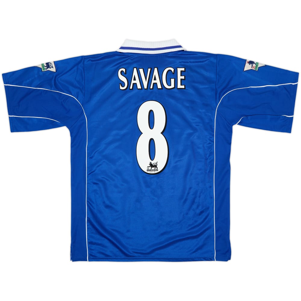 2001-02 Leicester Home Shirt Savage #8 - 8/10 - (L)