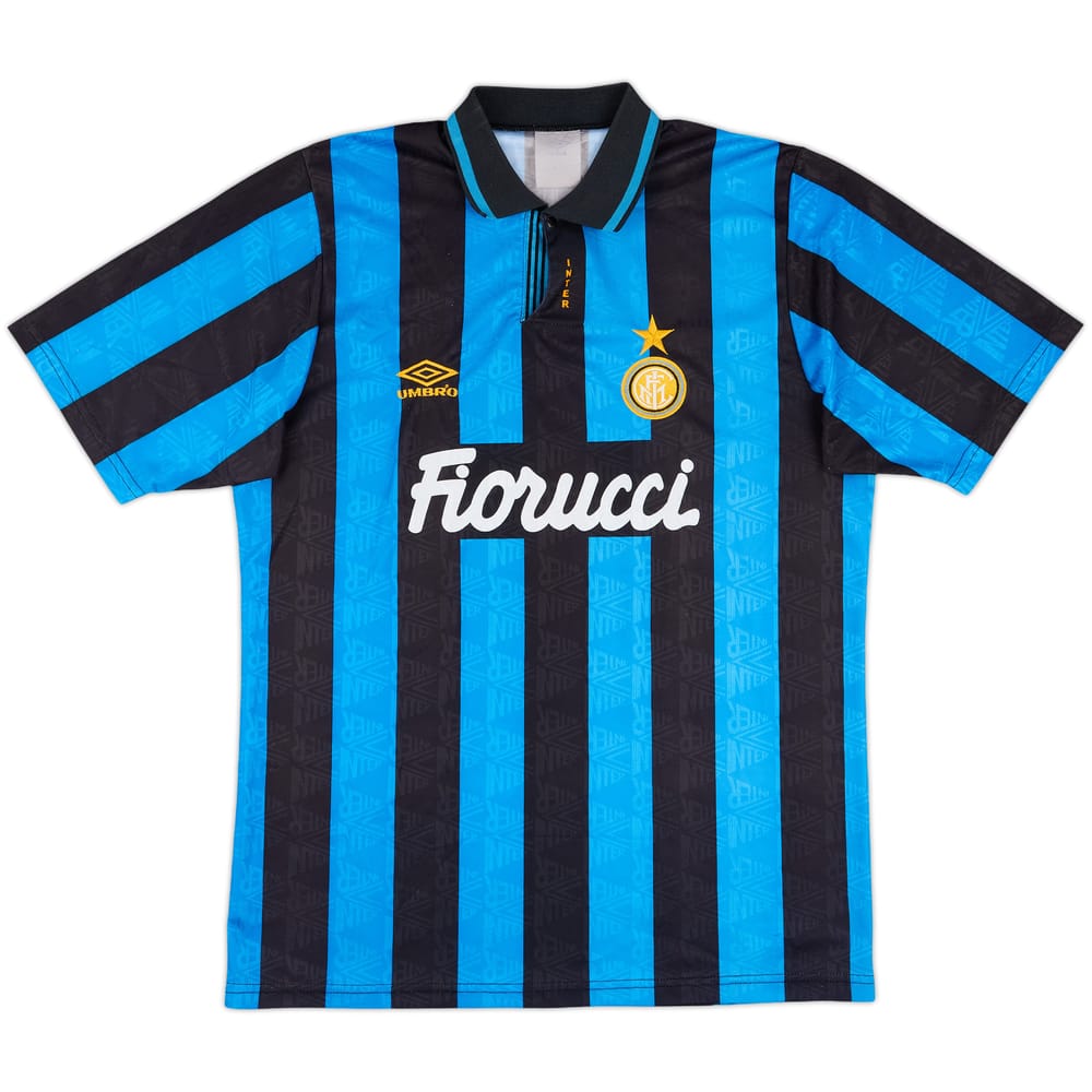 1992-93 Inter Milan Match Issue Home Shirt #12