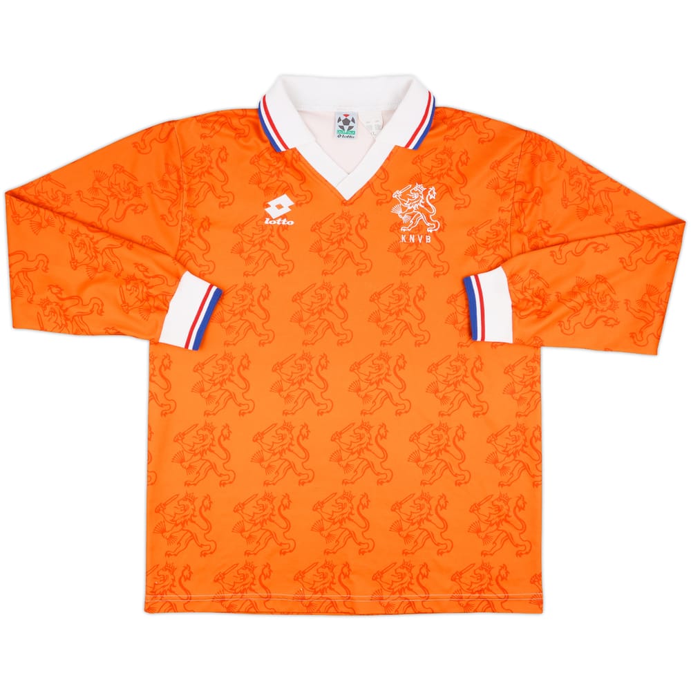 1994 Netherlands Player Issue Home L/S Shirt #14 - 7/10 - (XL)