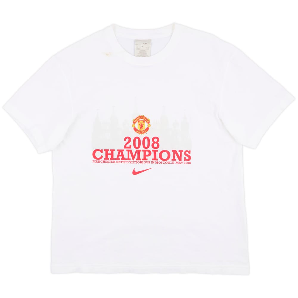 2008-09 Manchester United Nike '2008 Champions' Cotton Tee - 5/10 - (L)