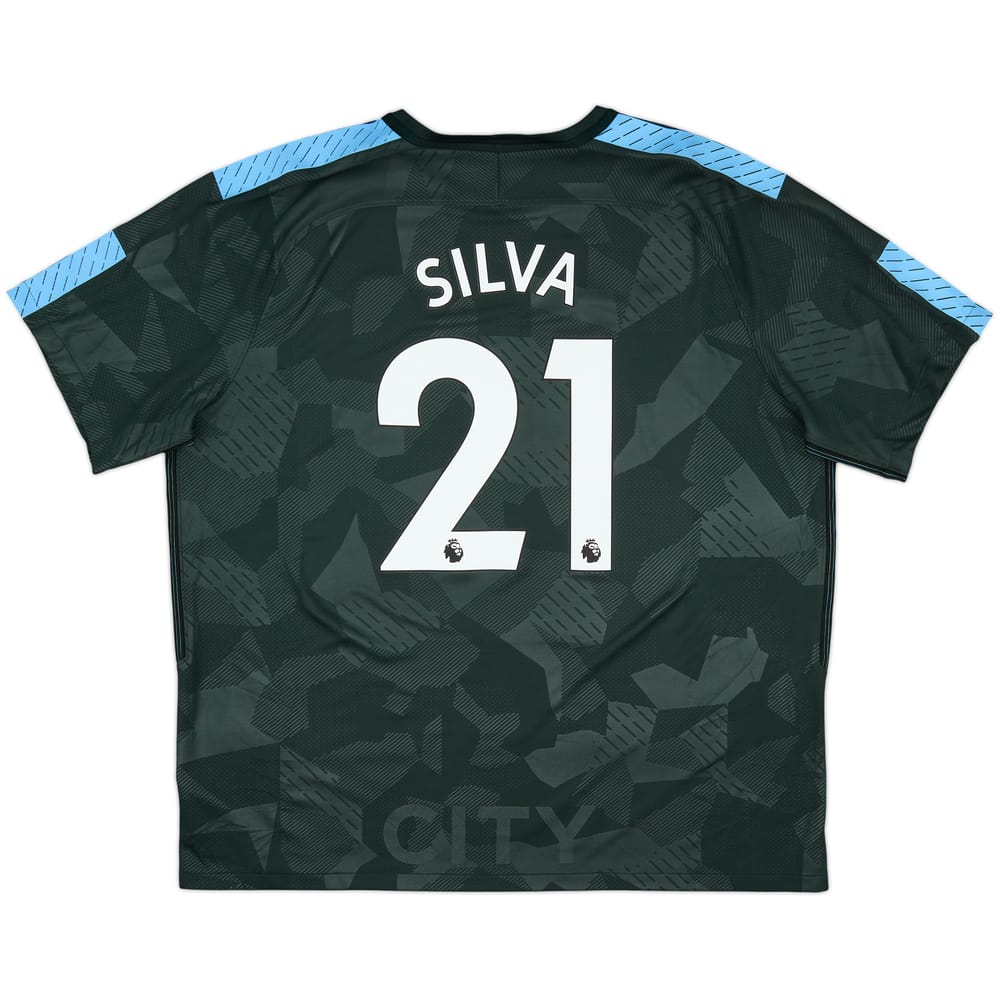 2017-18 Manchester City Third Shirt Silva #21 -10/10 - (XXL)