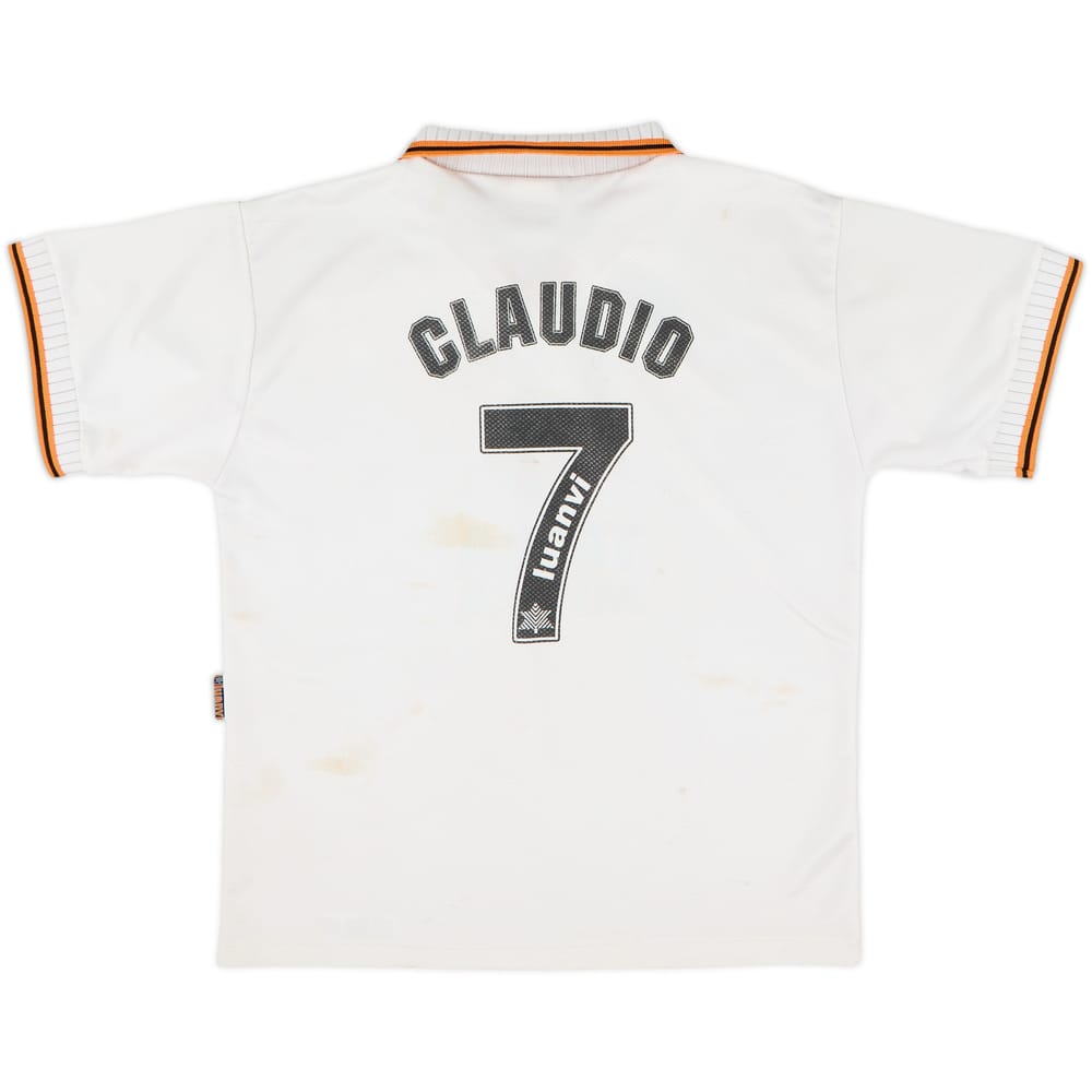 1998-99 Valencia Home Shirt Claudio #7 - 5/10 - (L.Boys)