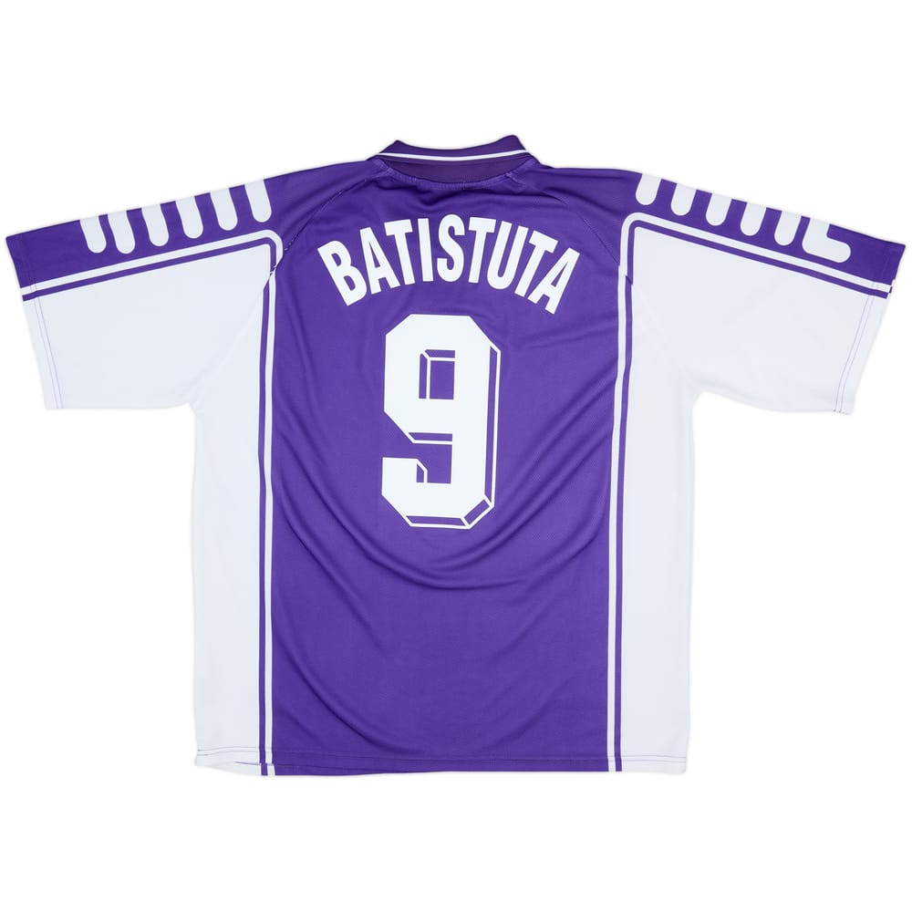 1999-00 Fiorentina Home Shirt Batistuta #9 - 8/10 - (XL)