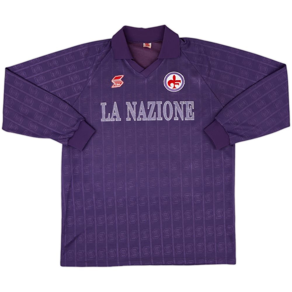 1989-90 Fiorentina Home L/S Shirt - 5/10 - (XL)