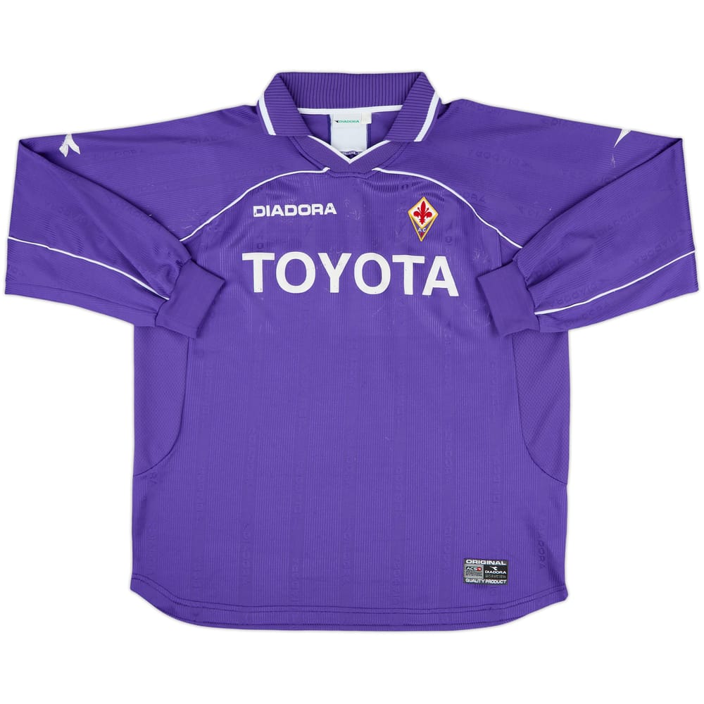 2000-01 Fiorentina Home L/S Shirt - 5/10 - (XXL)