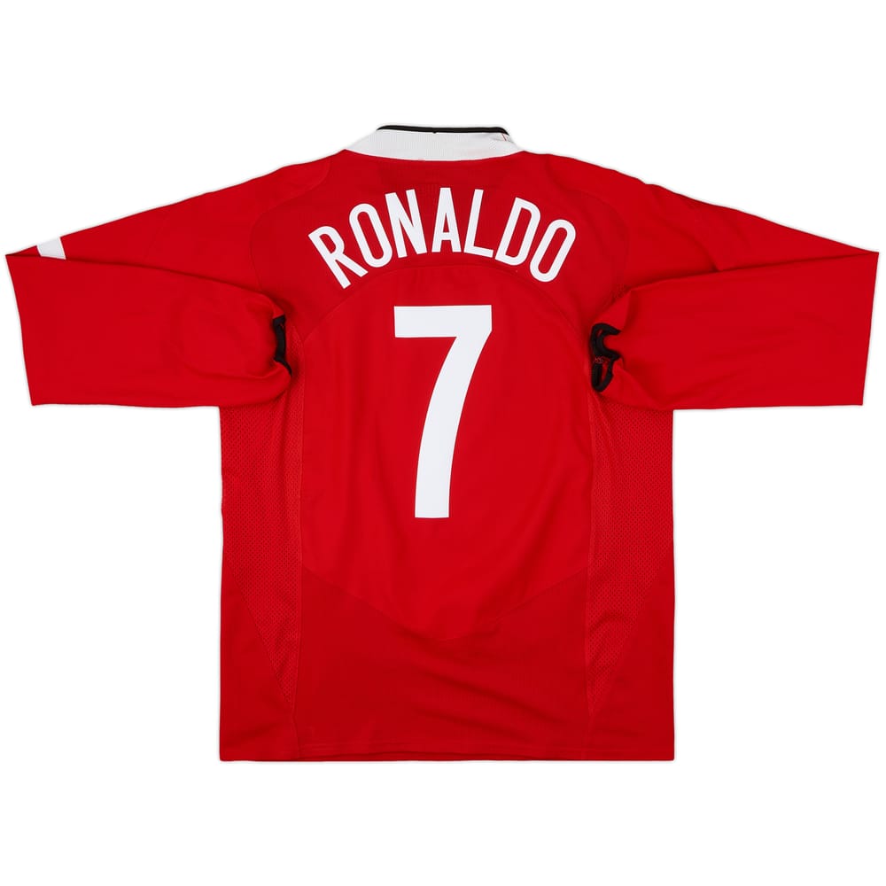 2004-06 Manchester United Home L/S Shirt Ronaldo #7 - 7/10 - (L)