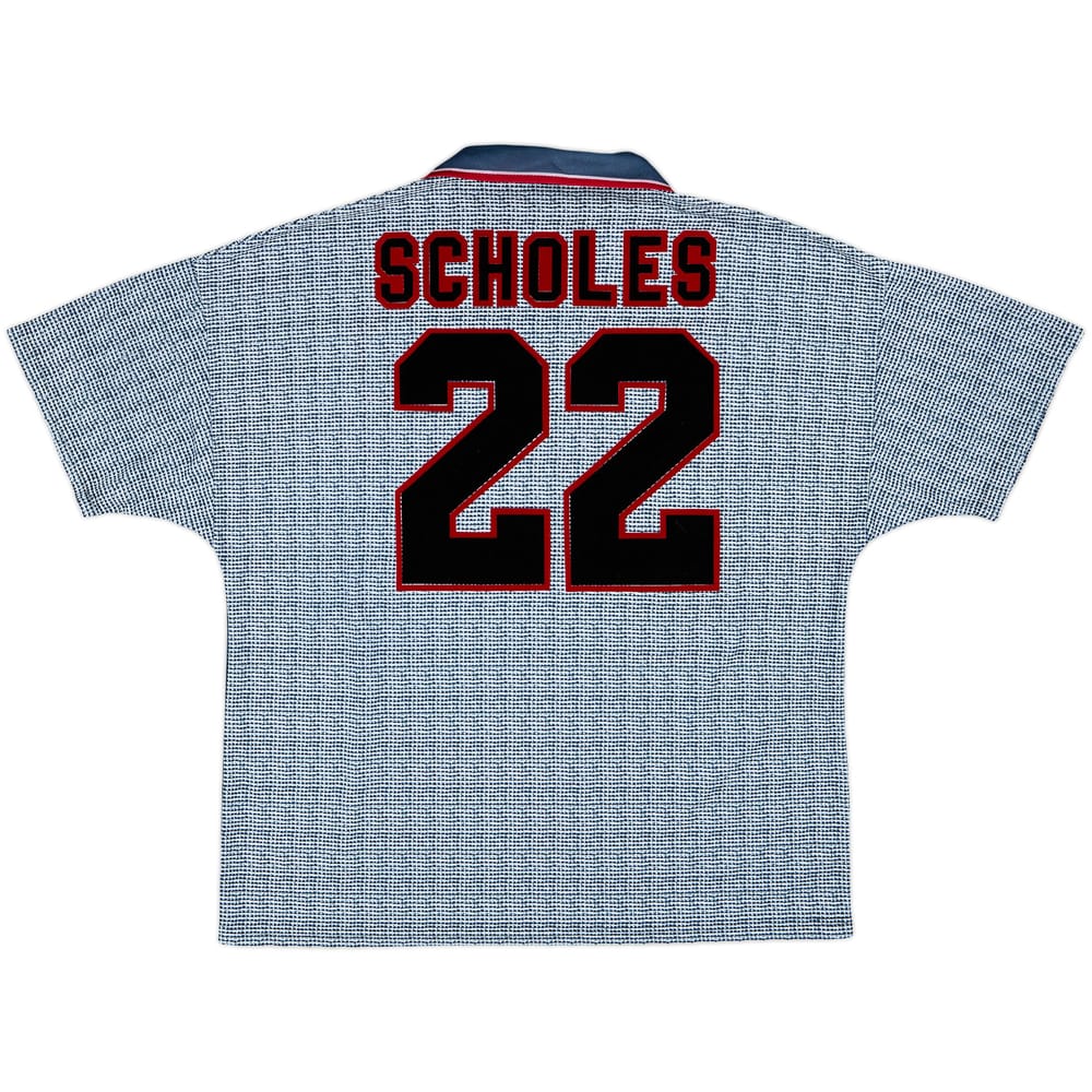 Camiseta de visitante del Manchester United 1995-96 Scholes #22 - 8/10 - (XXL)