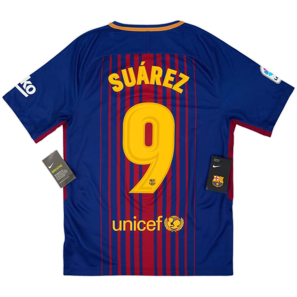 2017-18 Barcelona Home Shirt Suarez #9 (S)