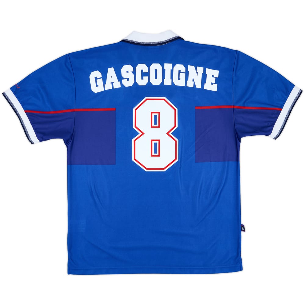 1997-99 Rangers Home Shirt Gascoigne #8 - 8/10 - (L)