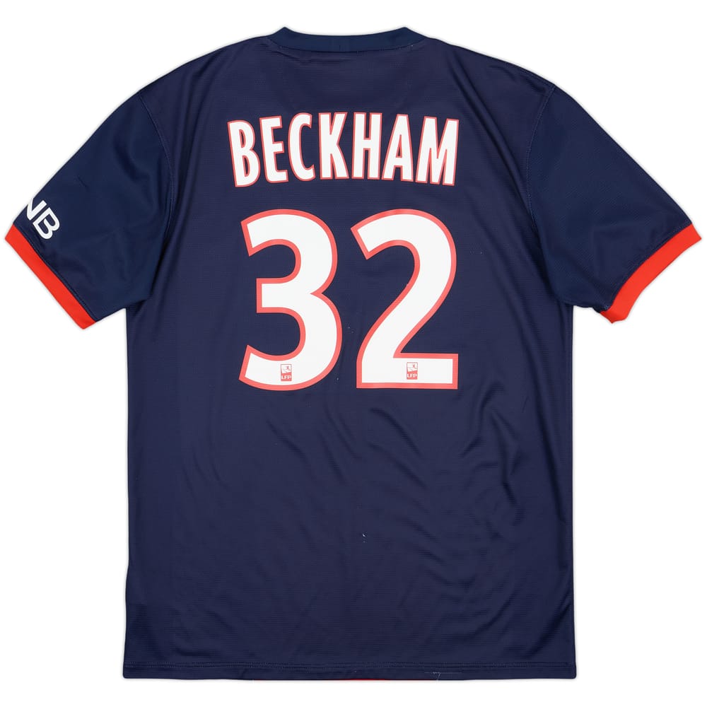 2013-14 Paris Saint-Germain Home Shirt Beckham #32 - 6/10 - (M)
