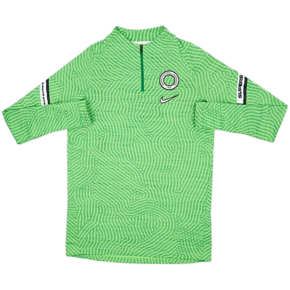 2020-22 Nigeria Nike 1/4 Zip Drill Top - 8/10 - (M)