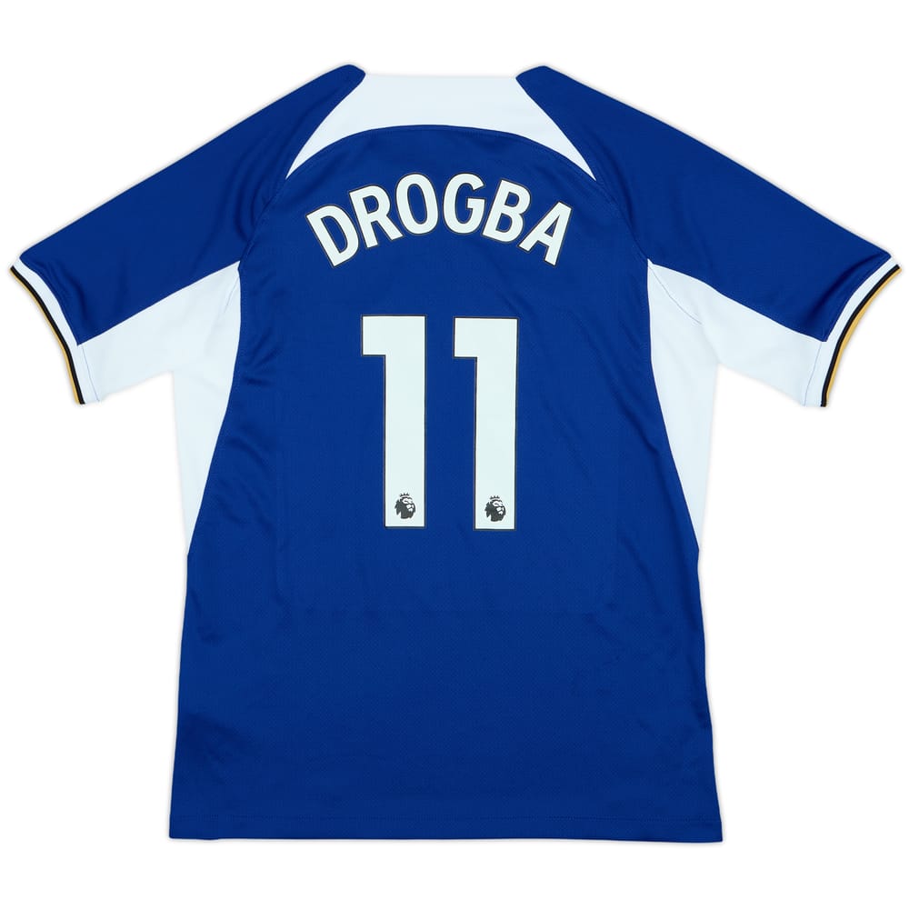 2023-24 Chelsea Home Shirt Drogba #11 - 8/10 - (L.Boys)