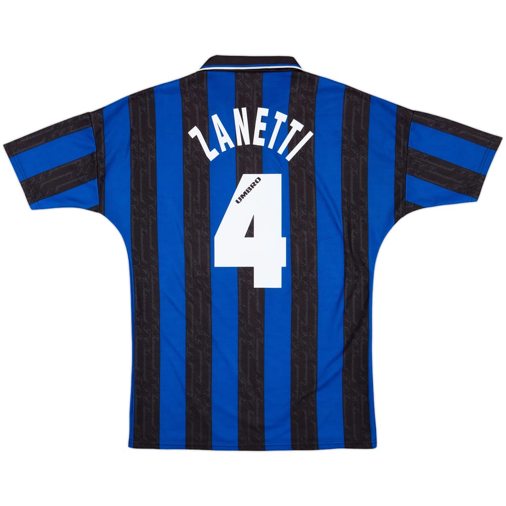 1996-97 Inter Milan Home Shirt Zanetti #4 - 8/10 - (XL)