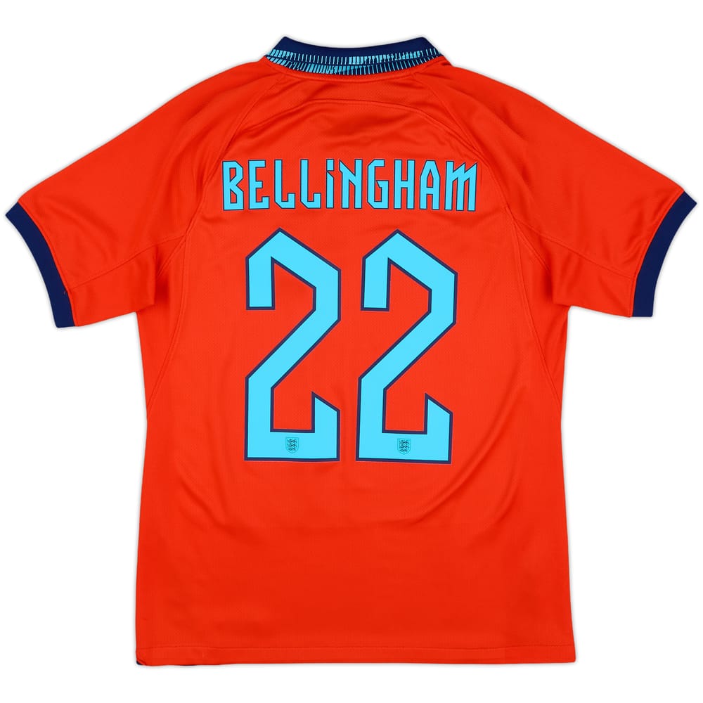 2022-23 England Away Shirt Bellingham #22 - 8/10 - (S)