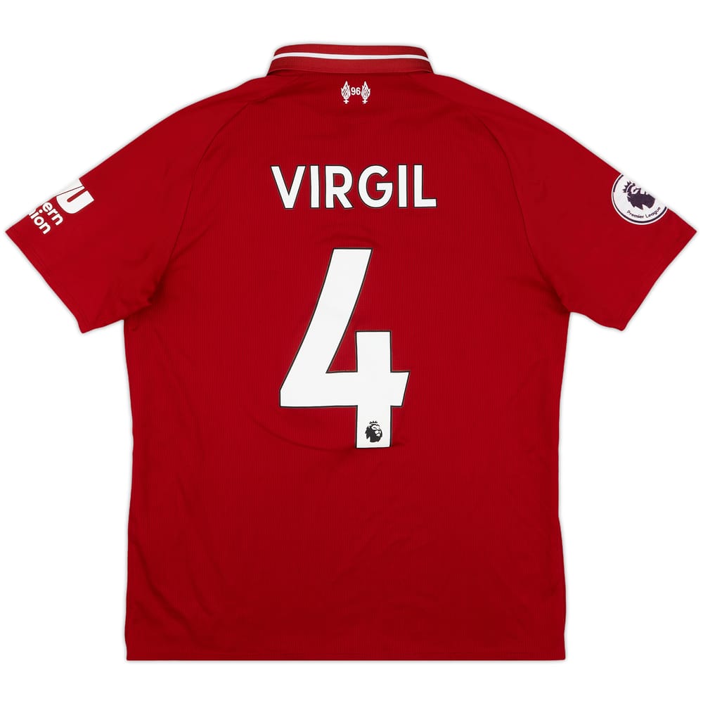 2018-19 Liverpool Home Shirt Virgil #4 - 7/10 - (S)