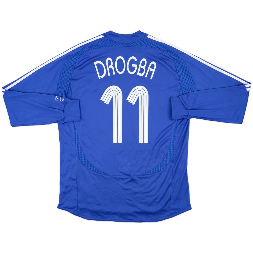 2006-08 Chelsea Home L/S Shirt Drogba #11 - 6/10 - (XL)
