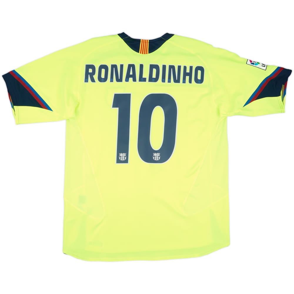 2005-06 Barcelona Away Shirt Ronaldinho #10 - 8/10 - (L)