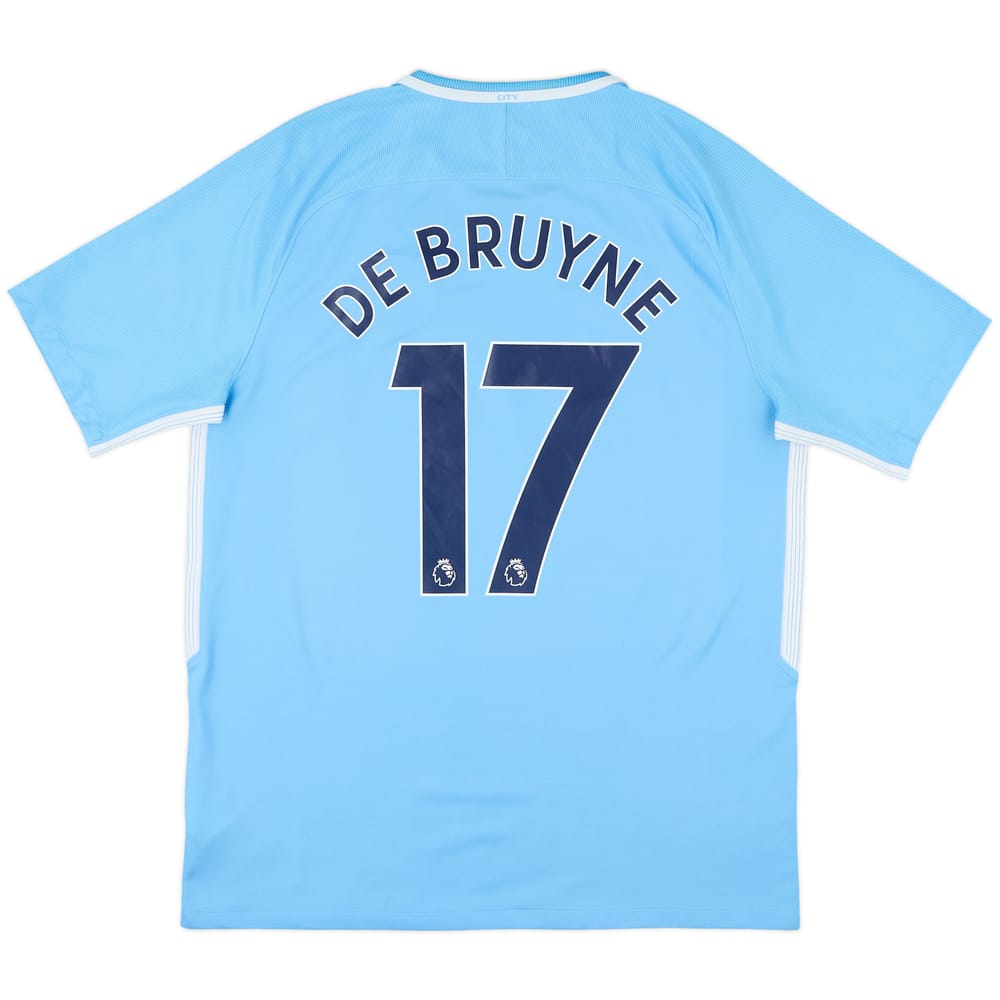 2017-18 Manchester City Home Shirt De Bruyne #17 - 8/10 - (L)