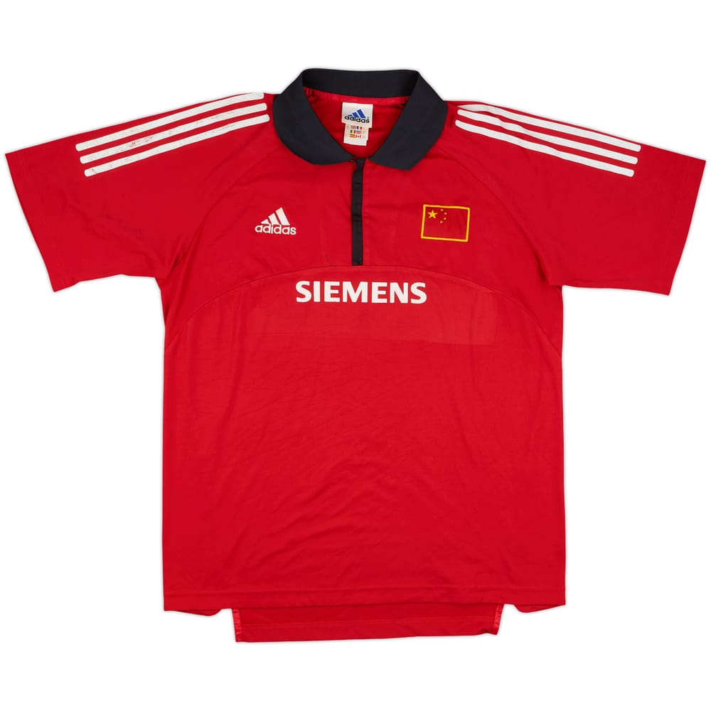 2002-03 China adidas 1/4 Zip Polo Shirt - 5/10 - (M/L)