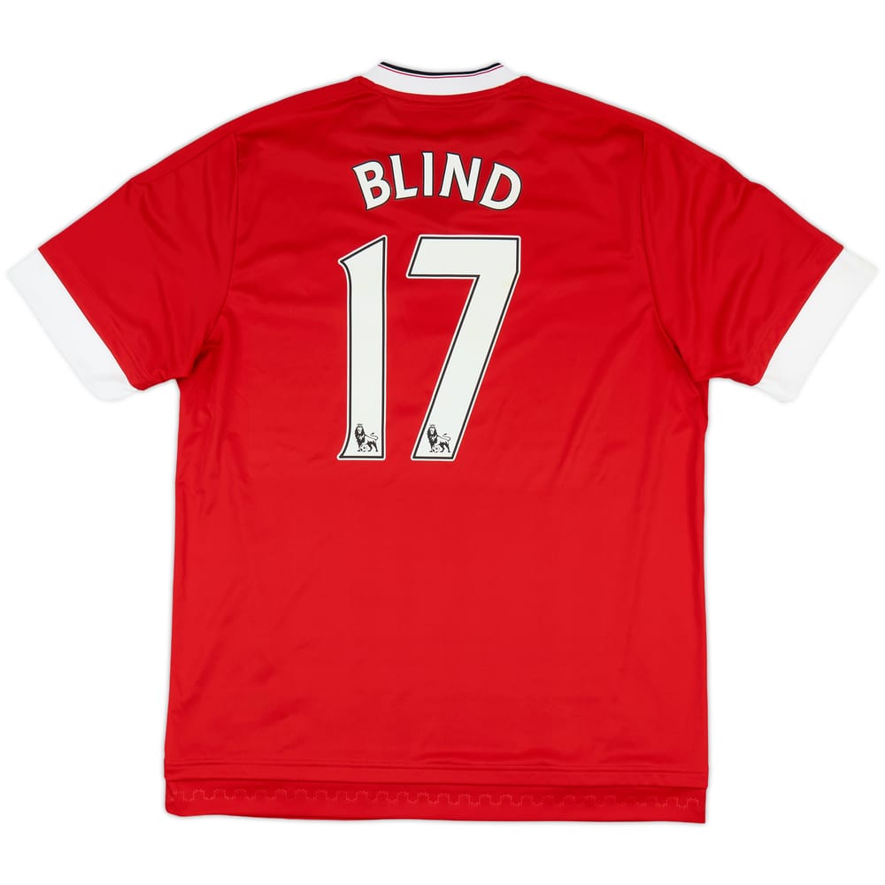 2015-16 Manchester United Home Shirt Blind #17 - 8/10 - (L)