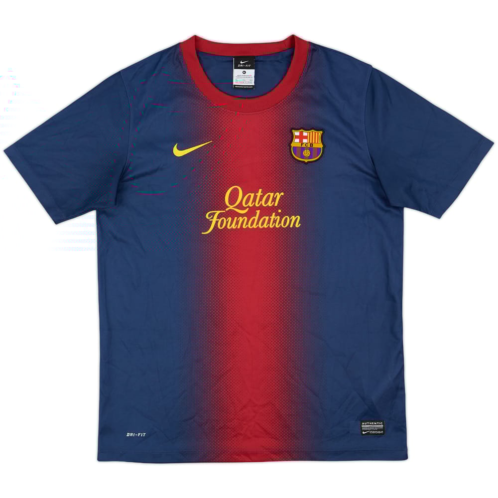 2012-13 Barcelona Basic Home Shirt - 10/10 - (XL.Boys)