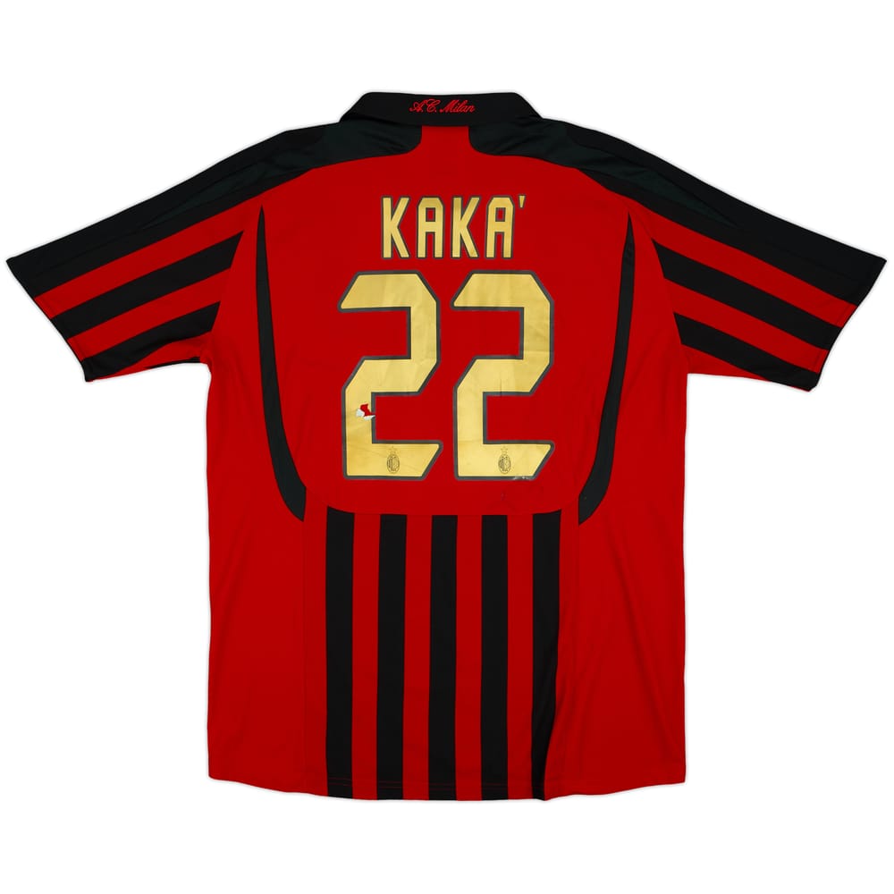 Camiseta de local del AC Milan 2007-08 Kaka #22 - 4/10 - (L)