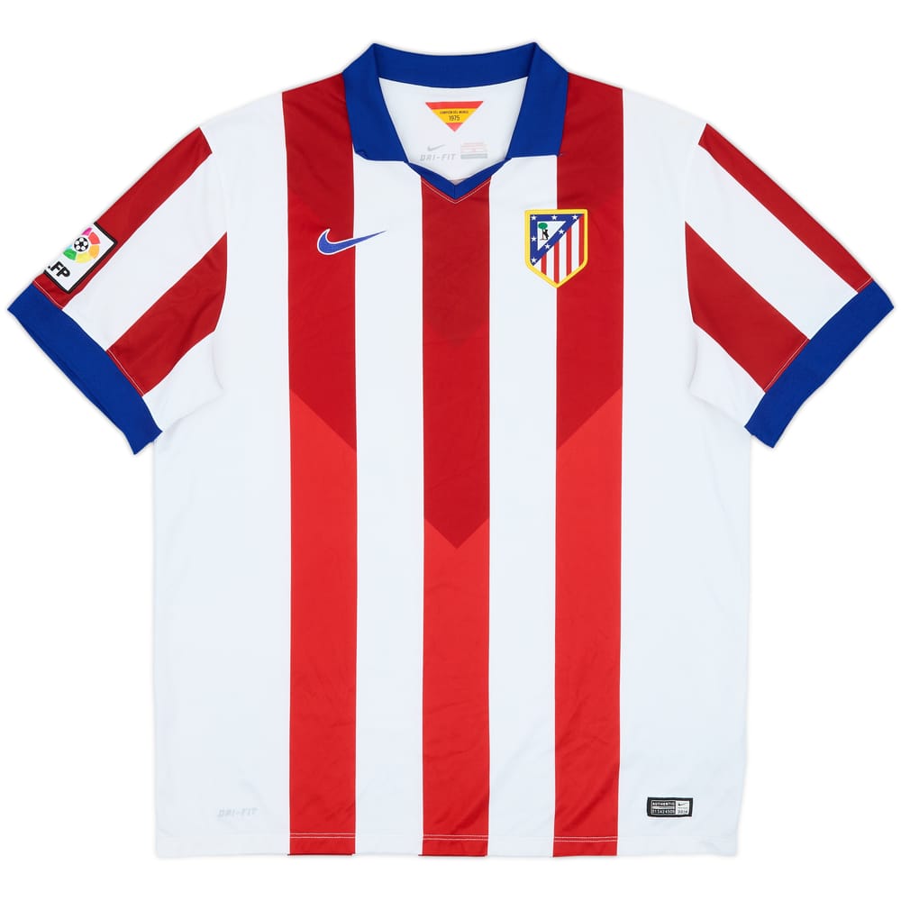 2014-15 Atletico Madrid Home Shirt - 4/10 - (XL)