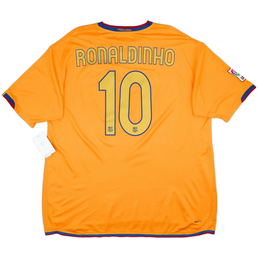 2006-08 Barcelona Away Shirt Ronaldinho #10 (XXL)