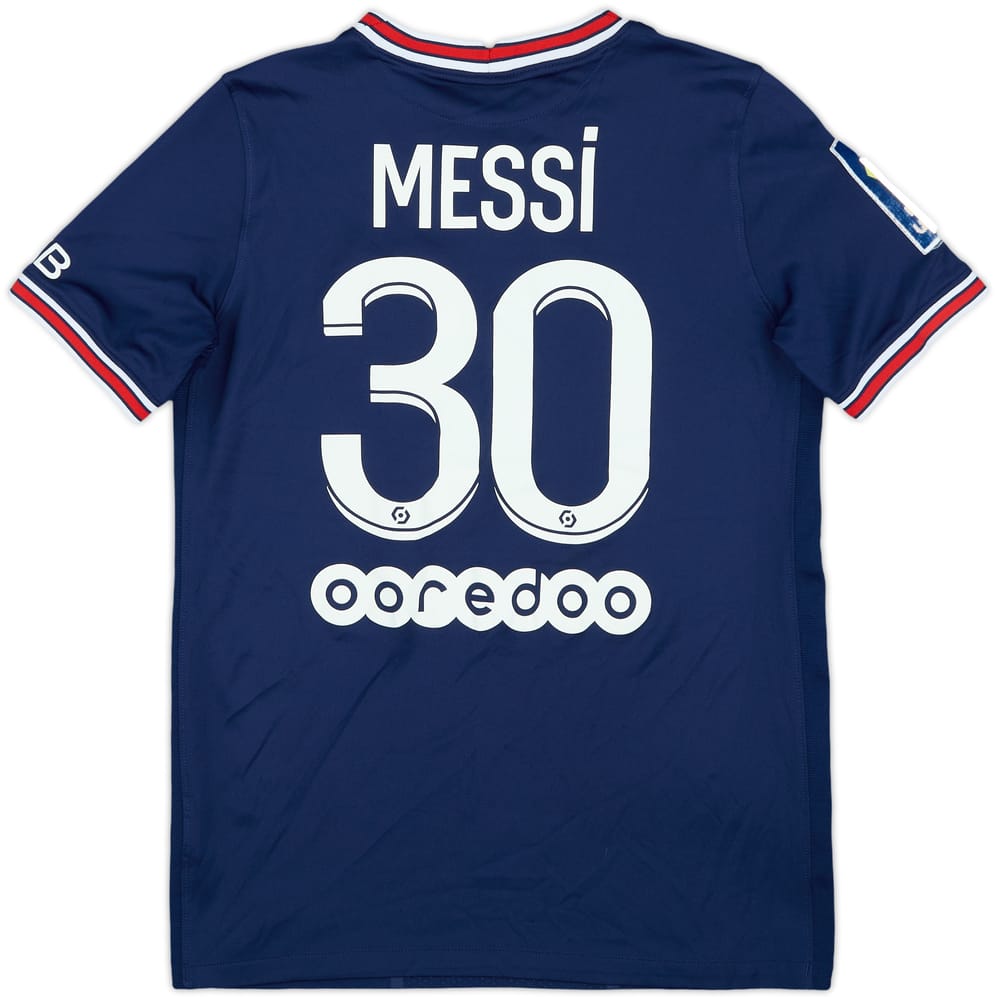 2021-22 Paris Saint-Germain Home Shirt Messi #30 - 8/10 - (XL.Boys)
