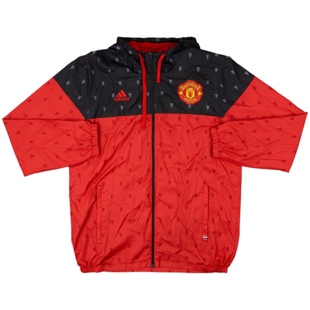 2016-17 Manchester United adidas Hooded Rain Jacket - 8/10 - (M)