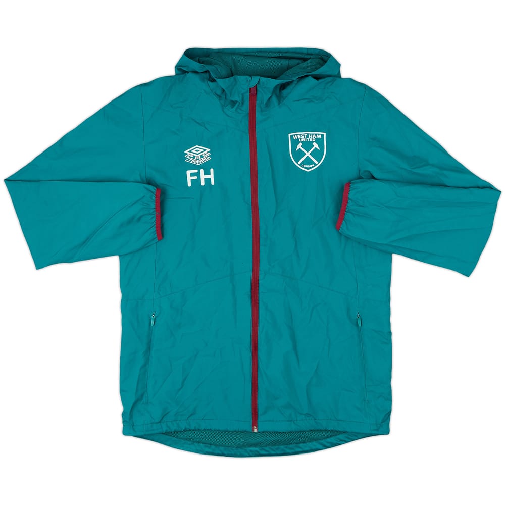 2023-24 West Ham Staff Issue Umbro Hooded Rain Jacket FH - 8/10 - (M)