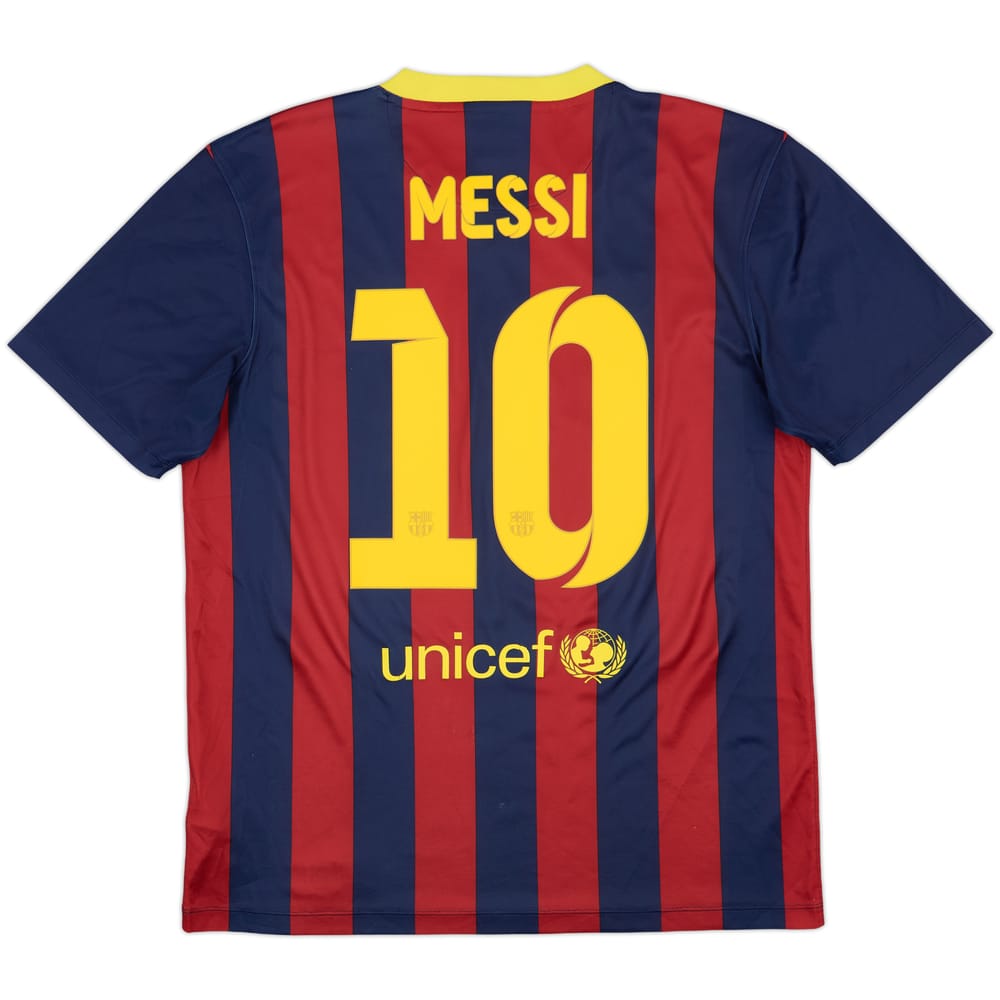 2013-14 Barcelona Basic Home Shirt Messi #10 - 7/10 - (M)