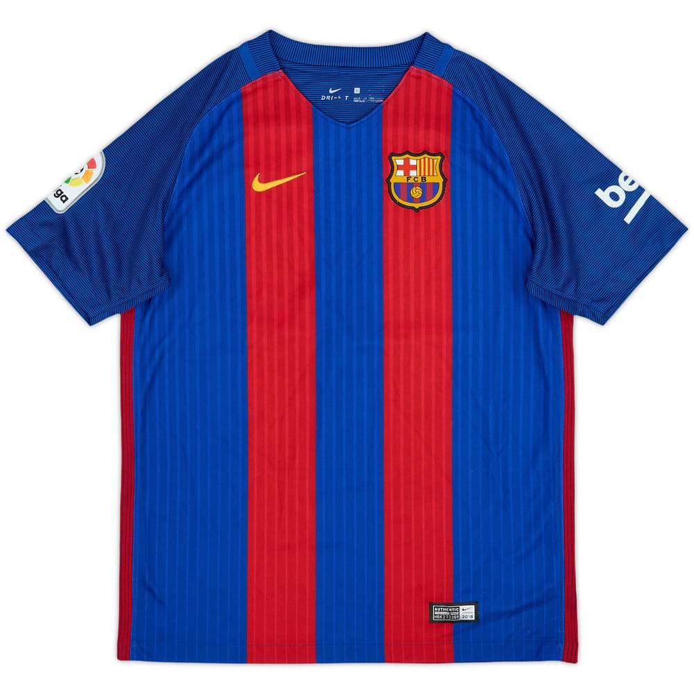 2016-17 Barcelona Home Shirt - 8/10 - (L.Boys)