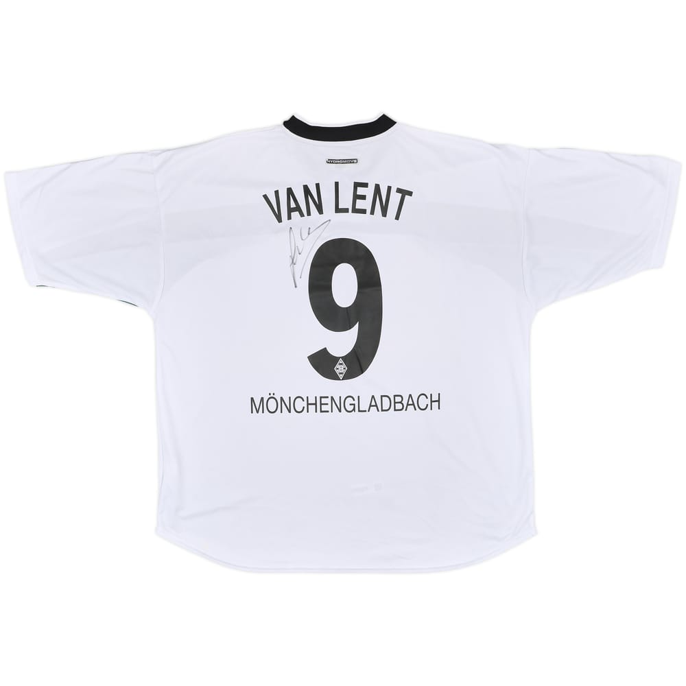 2000-02 Borussia Monchengladbach Signed Home Shirt Van Lent #9 - 8/10 - (XXL)