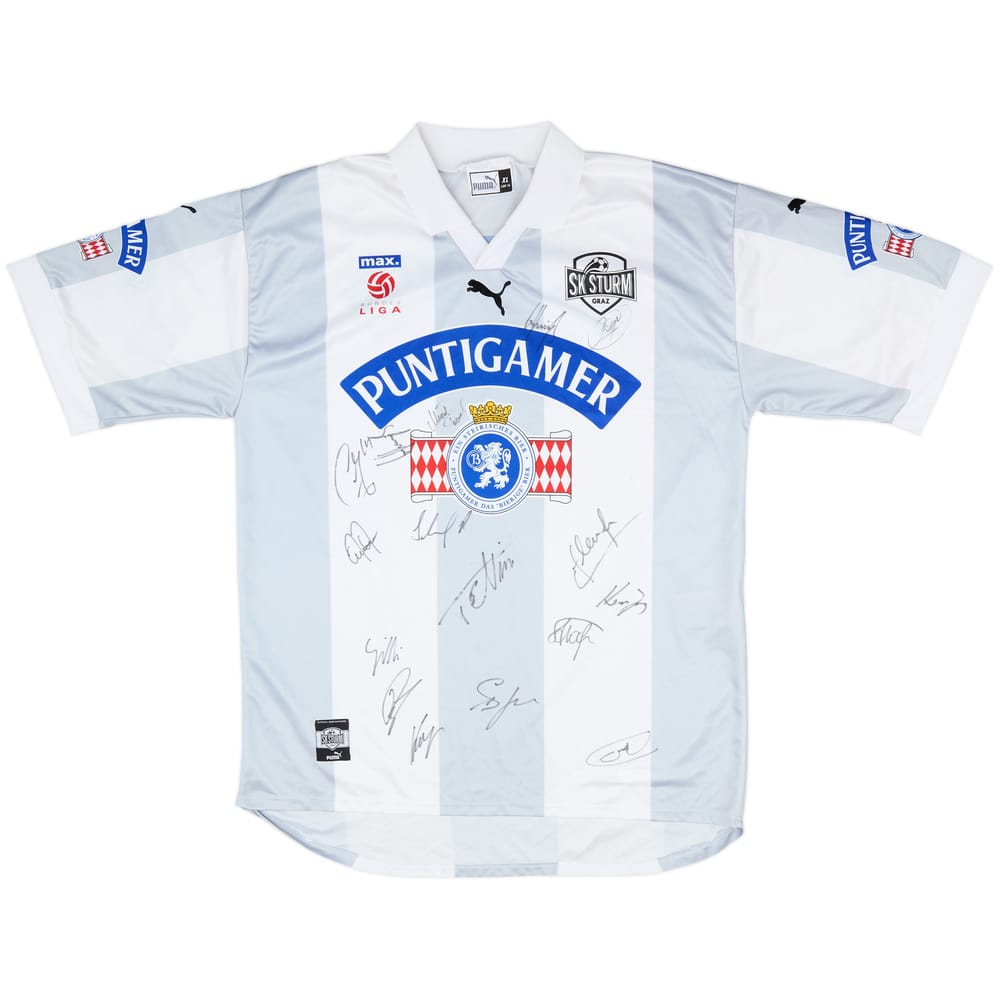 2000-01 Sturm Graz Squad Signed Home Shirt - 8/10 - (XL)