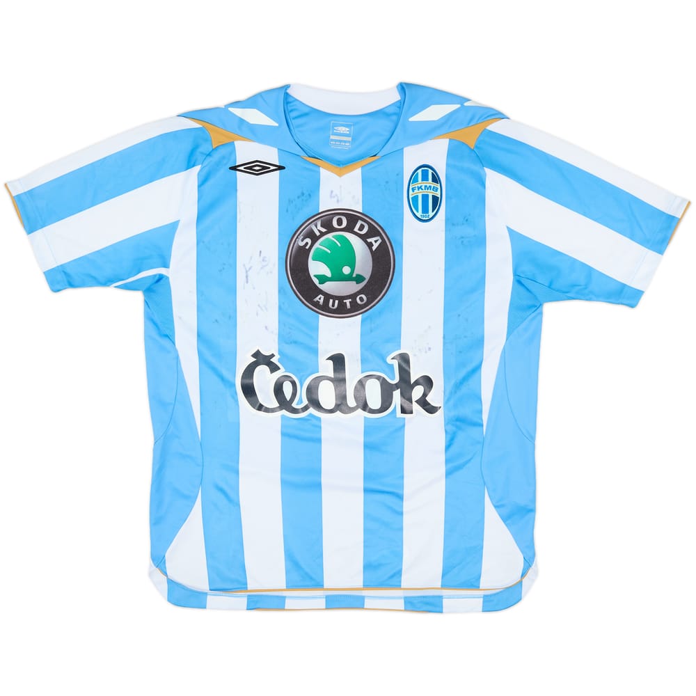 2008-09 Mlada Boleslav Squad Signed Home Shirt - 7/10 - (L)